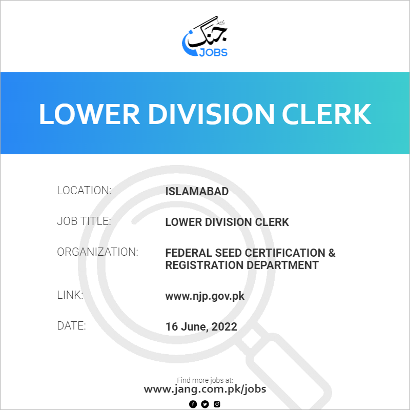 lower-division-clerk-job-federal-seed-certification-registration