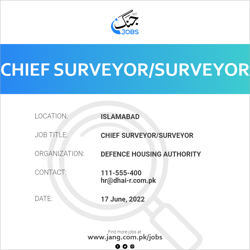 Chief Surveyor/Surveyor