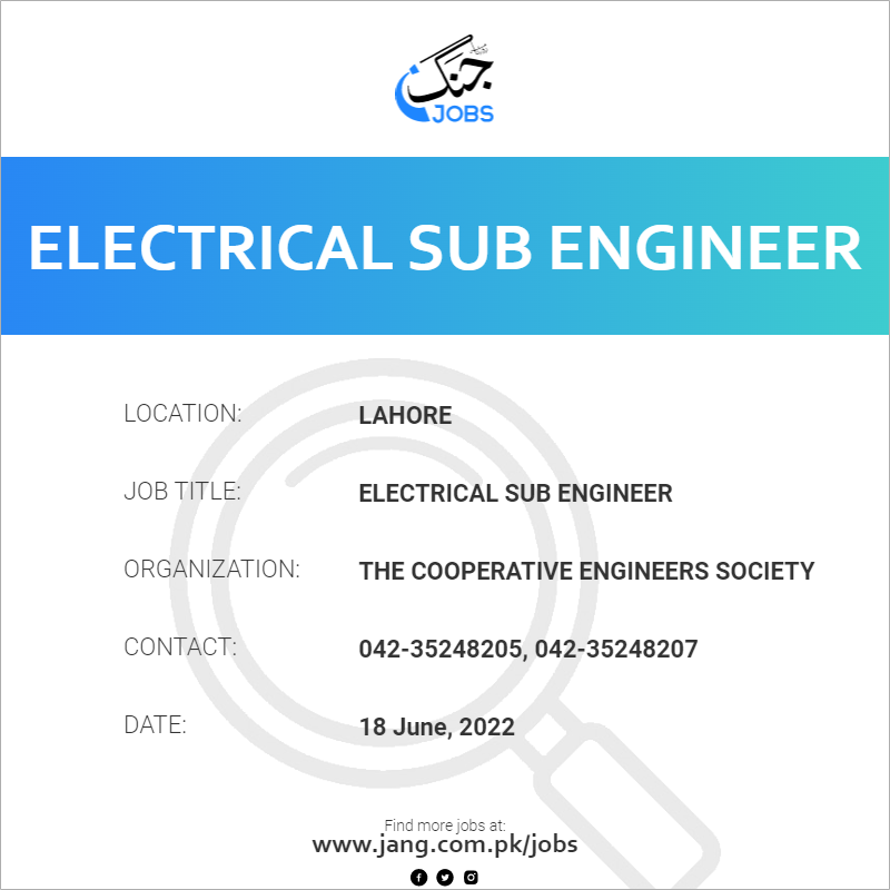 Electrical Sub Engineer