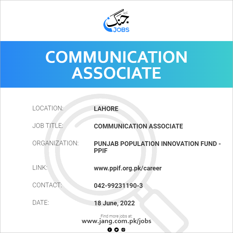 Communication Associate