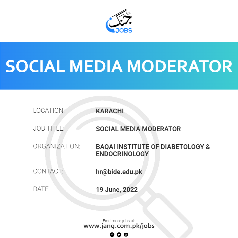 Social Media Moderator Job Description Template Printable Templates