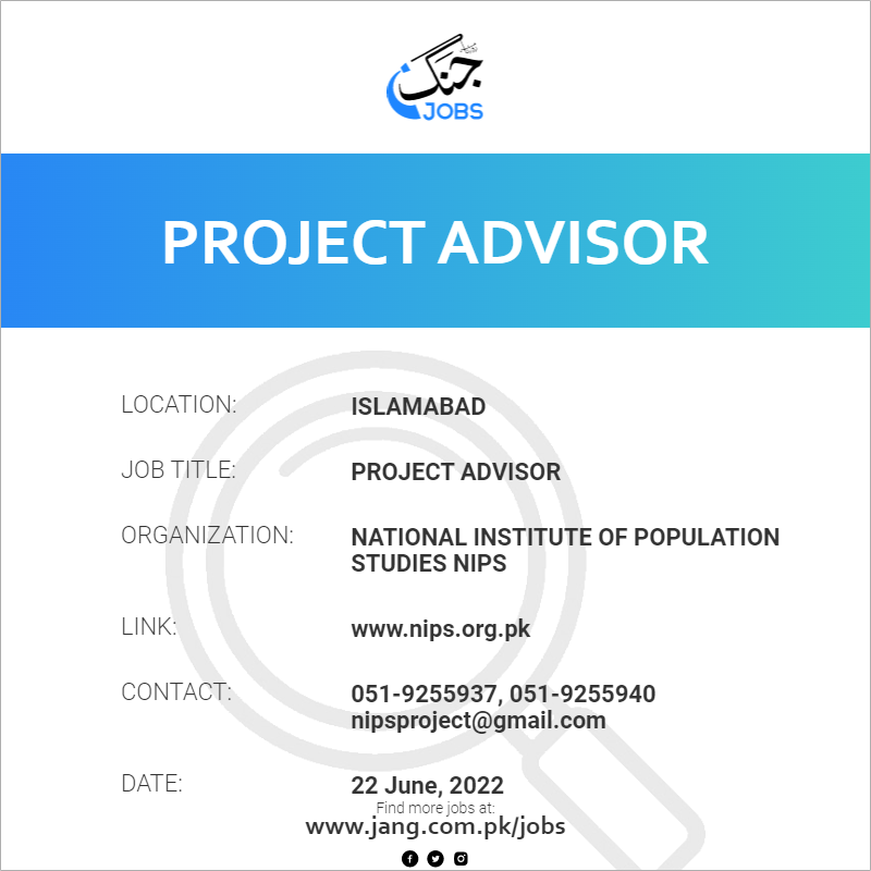 project-advisor-job-national-institute-of-population-studies-nips