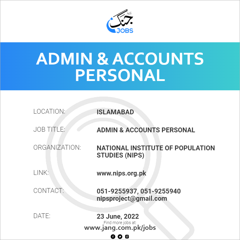 Admin & Accounts Personal