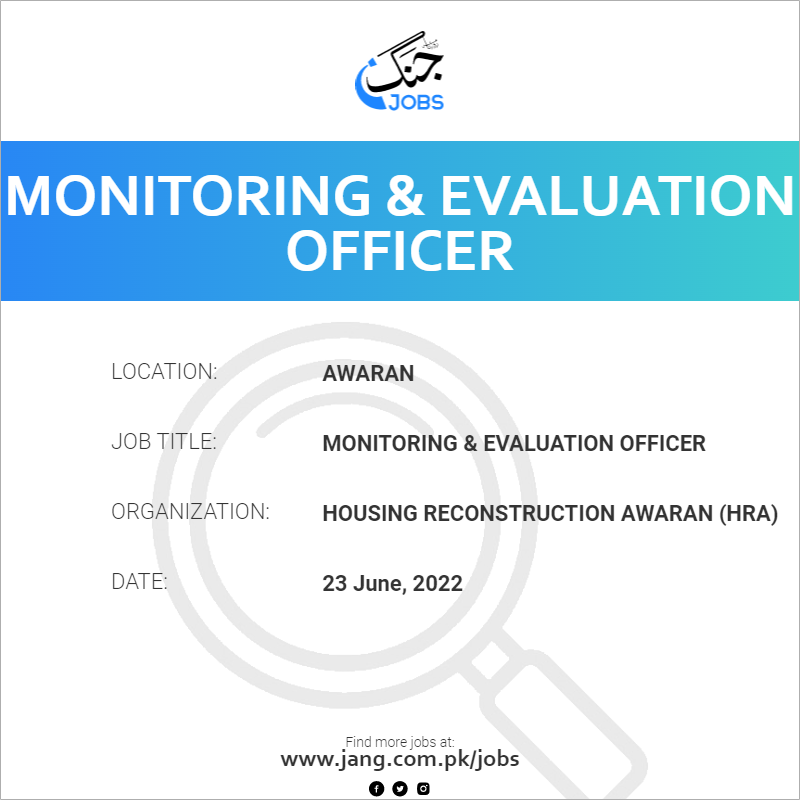 Monitoring & Evaluation Officer