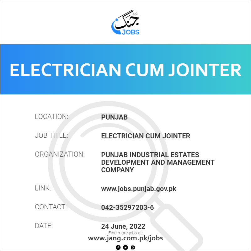 Electrician Cum Jointer