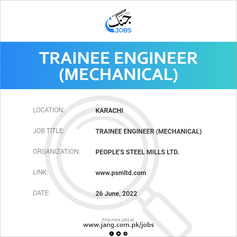 Trainee Engineer (Mechanical)