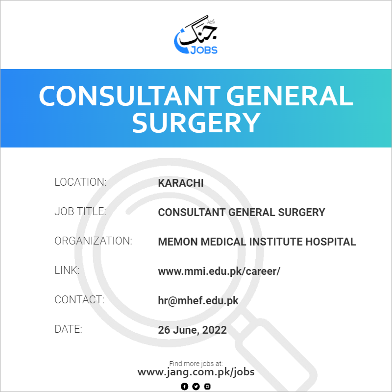 Consultant General Surgery