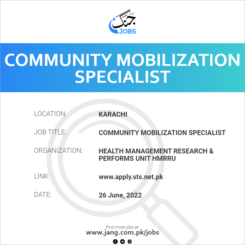 Community Mobilization Specialist