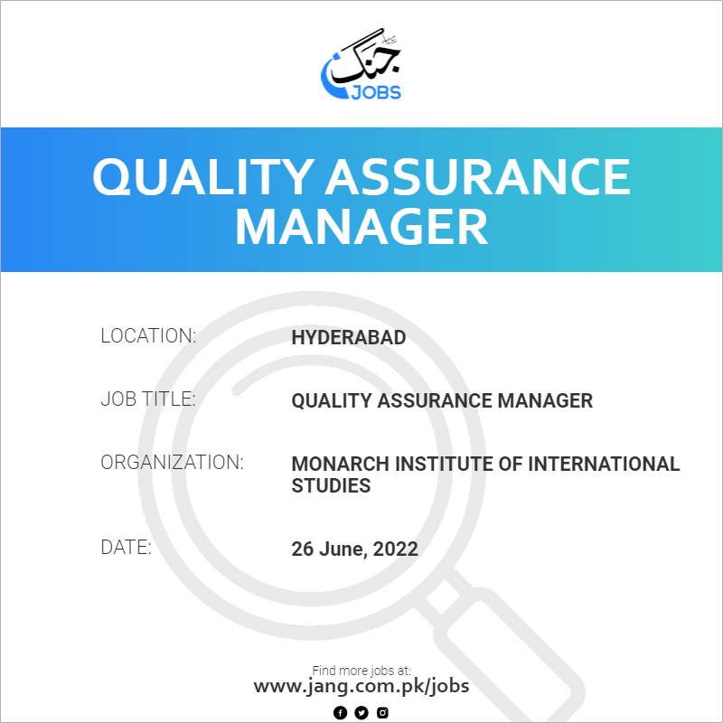 Quality Assurance Manager