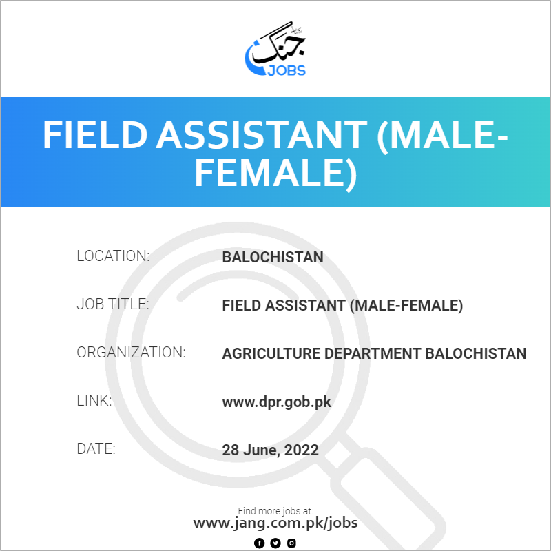 Field Assistant (Male-Female)