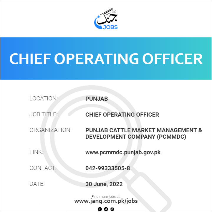 Chief Operating Officer 