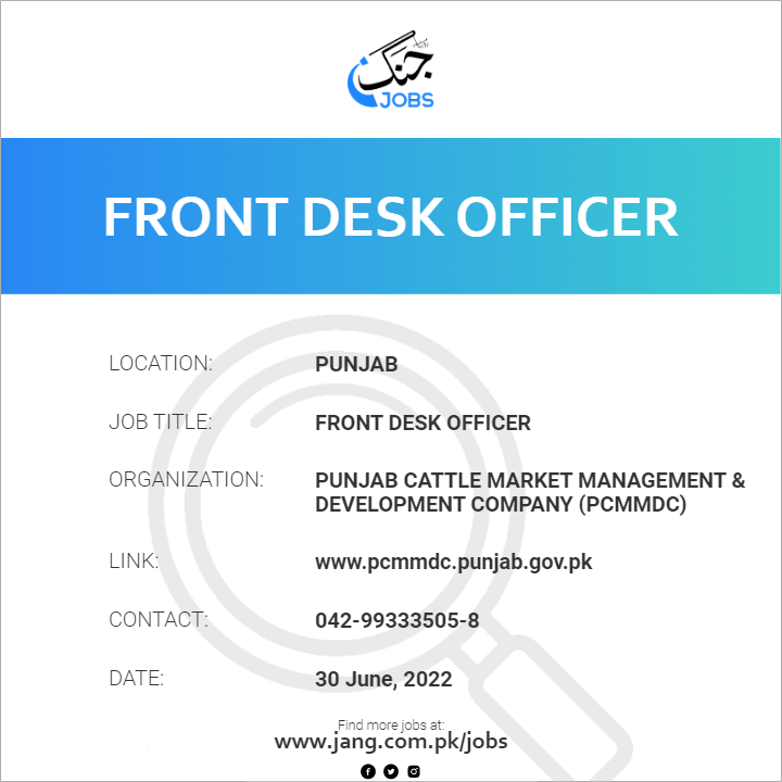 Front Desk Officer