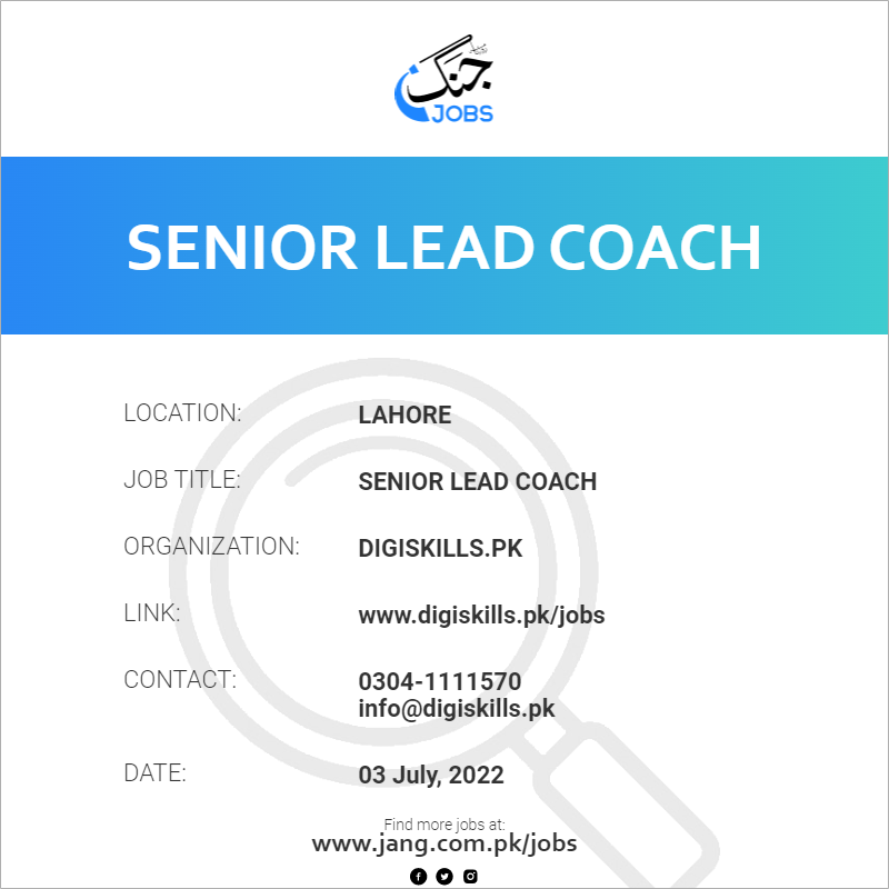 Senior Lead Coach