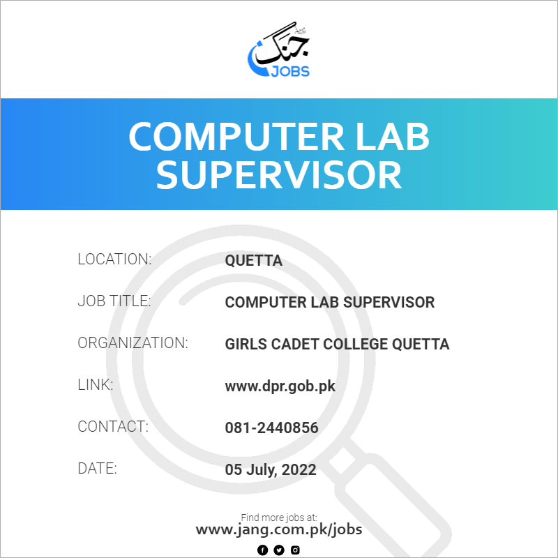 Computer Lab Supervisor