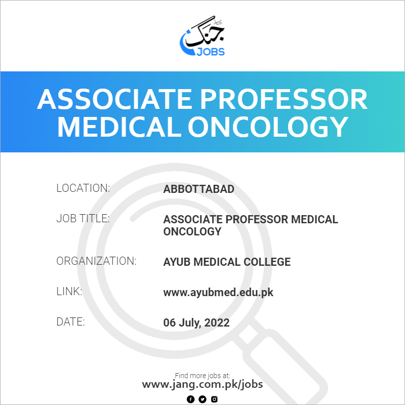 Associate Professor Medical Oncology