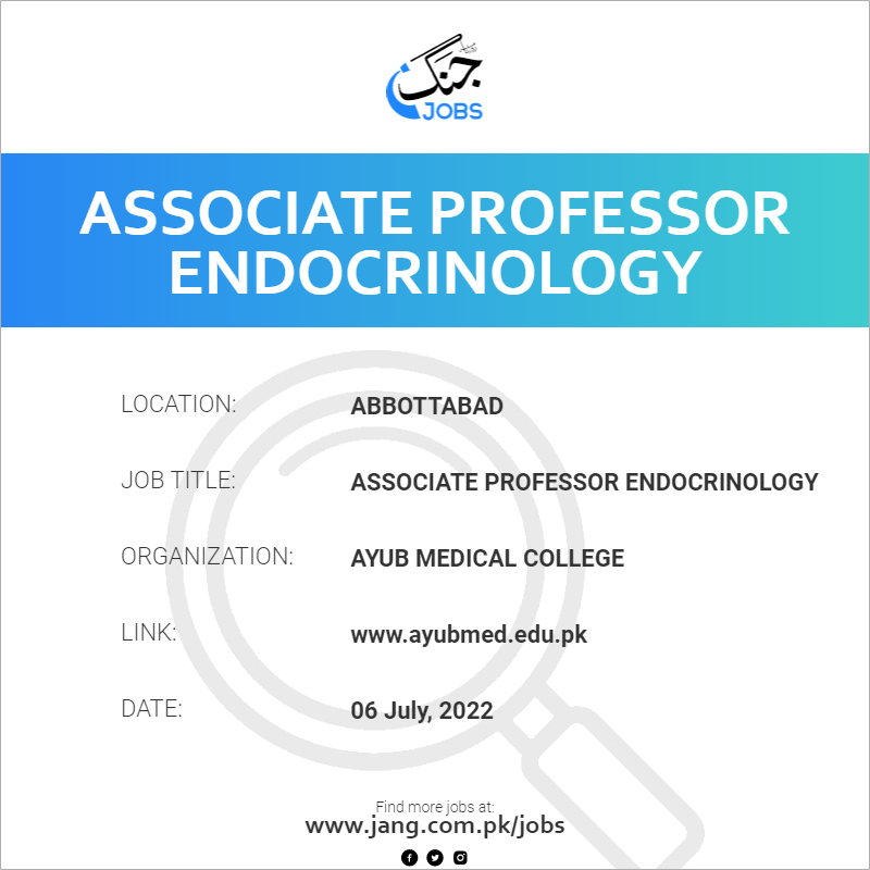 Associate Professor Endocrinology