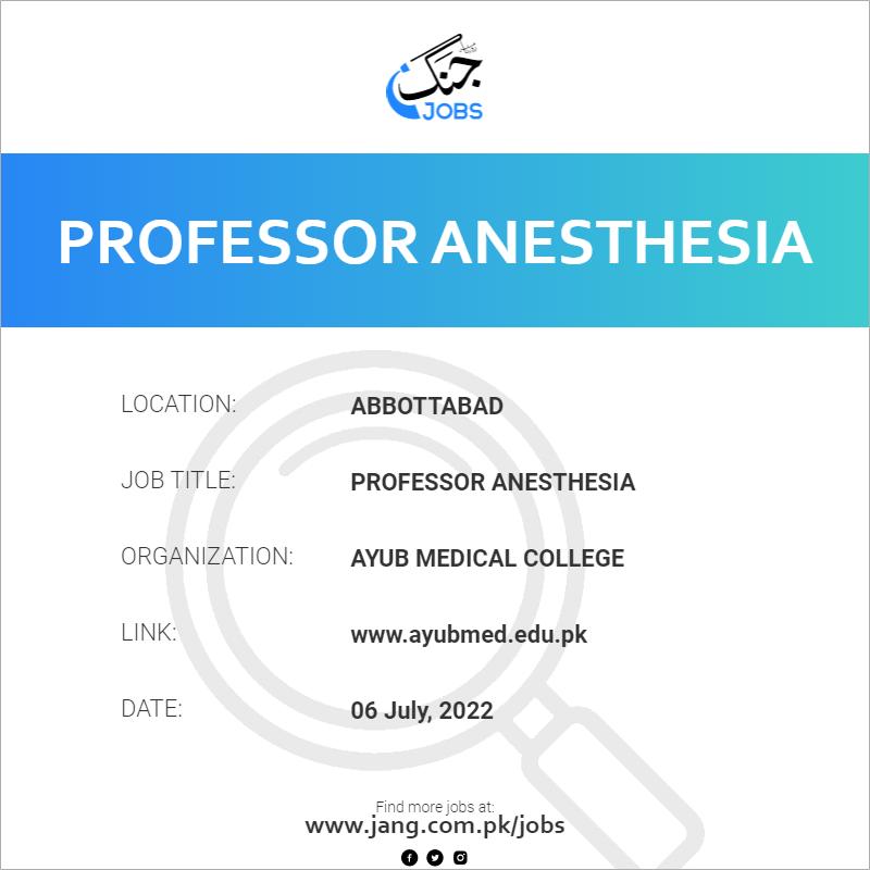 Professor Anesthesia