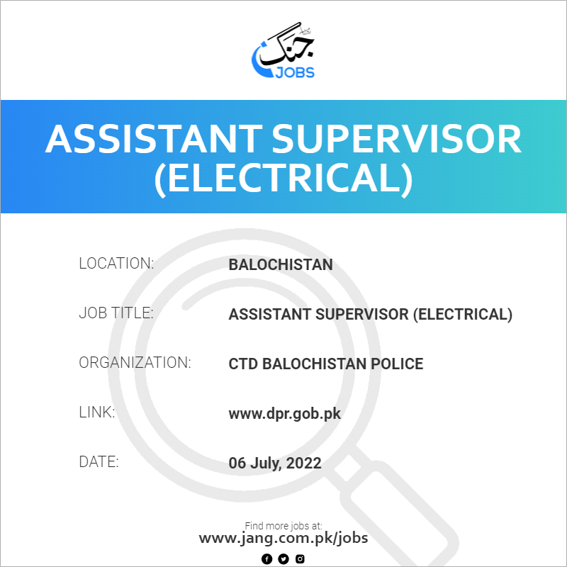 Assistant Supervisor (Electrical)