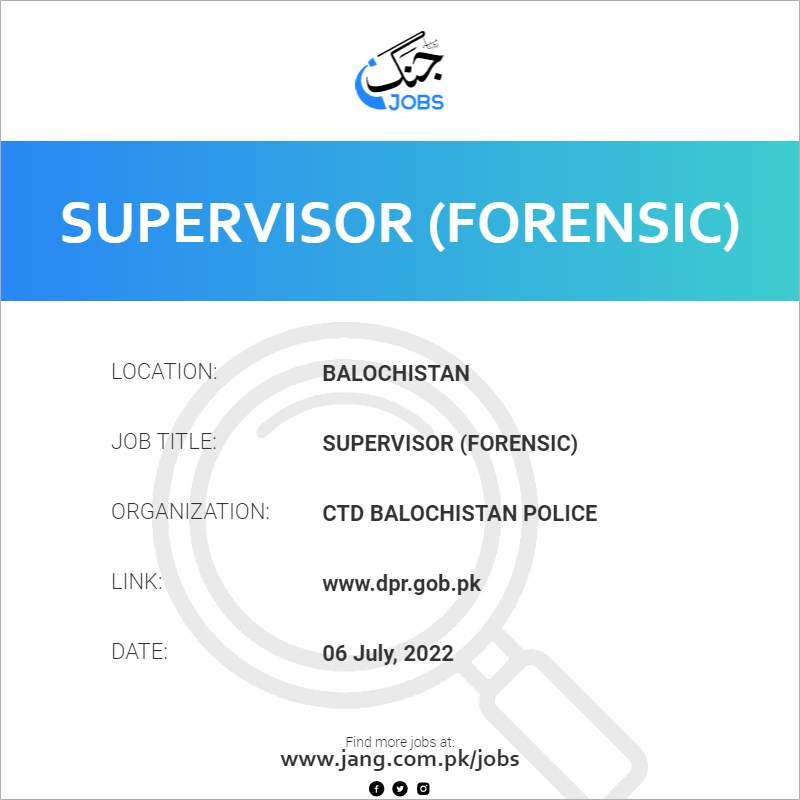 Supervisor (Forensic)
