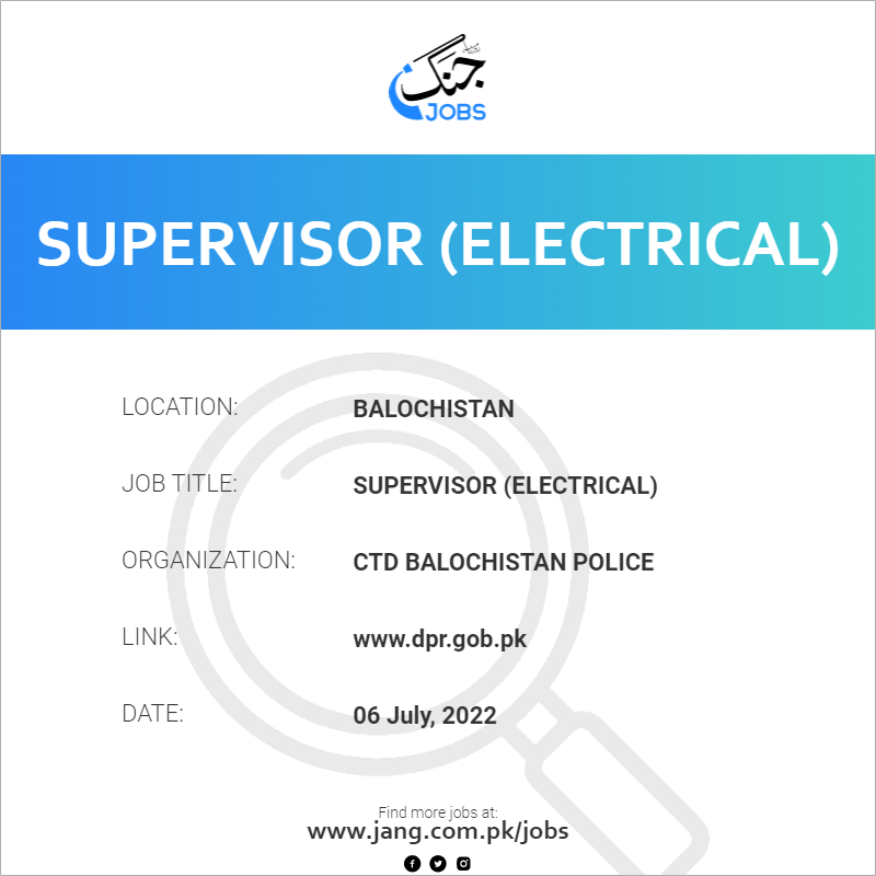 Supervisor (Electrical)