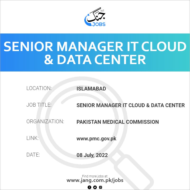 Senior Manager IT Cloud & Data Center