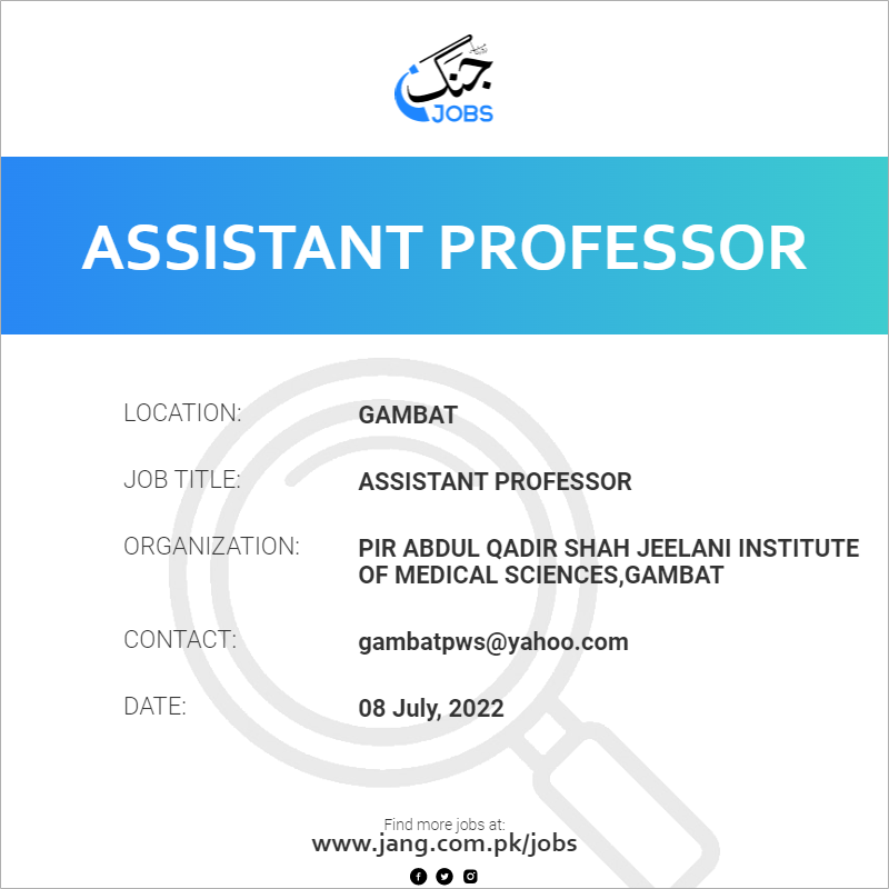 Assistant  Professor