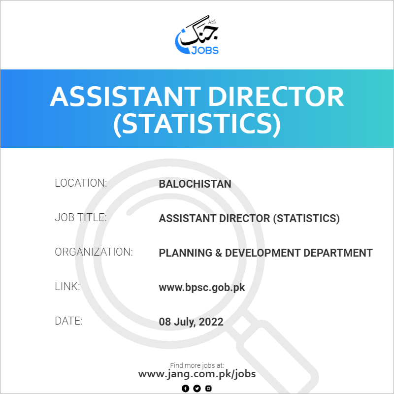 Assistant Director (Statistics)