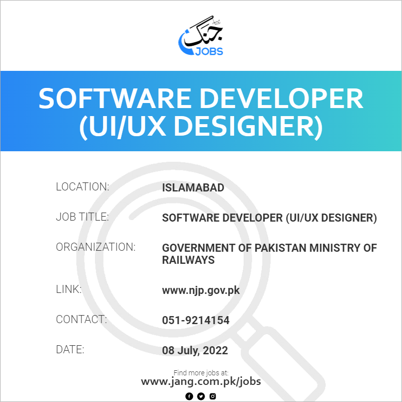 Software Developer (UI/UX Designer)