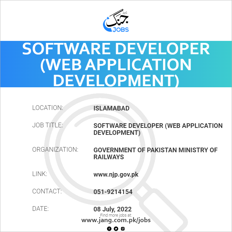 Software Developer (Web Application Development)