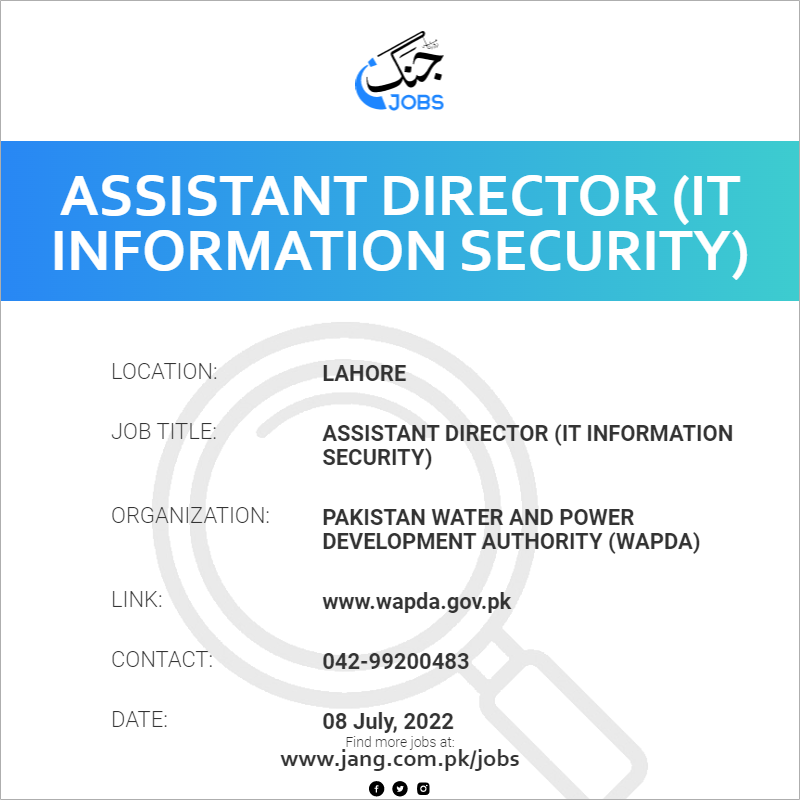 Assistant Director (IT Information Security)