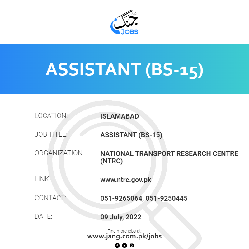 Assistant (BS-15)