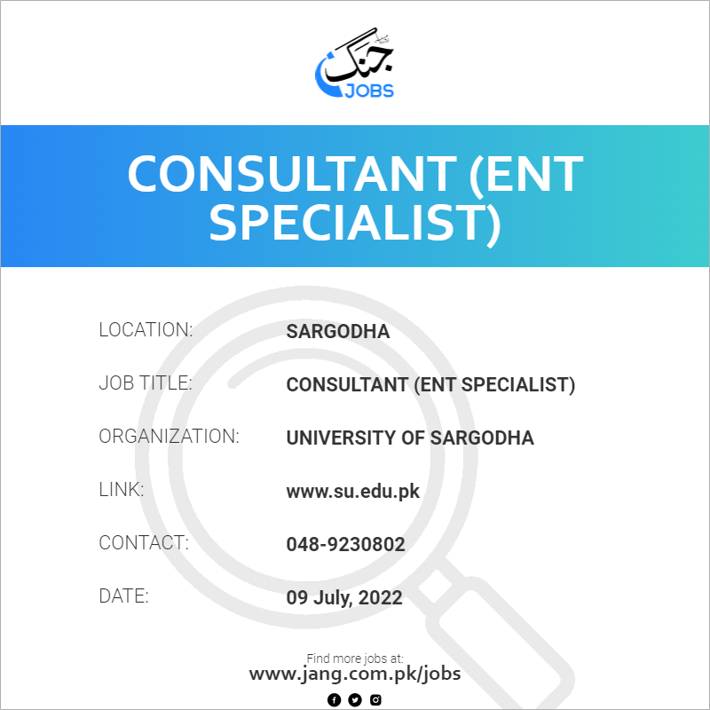 Consultant (ENT Specialist)