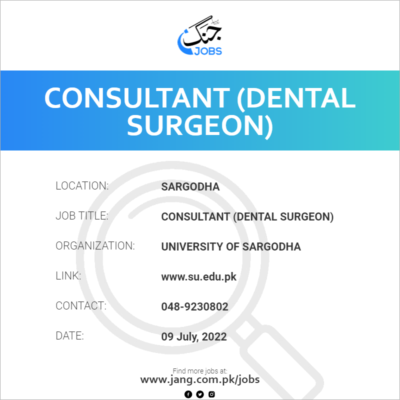 Consultant (Dental Surgeon)