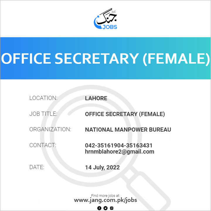 Office Secretary (Female)