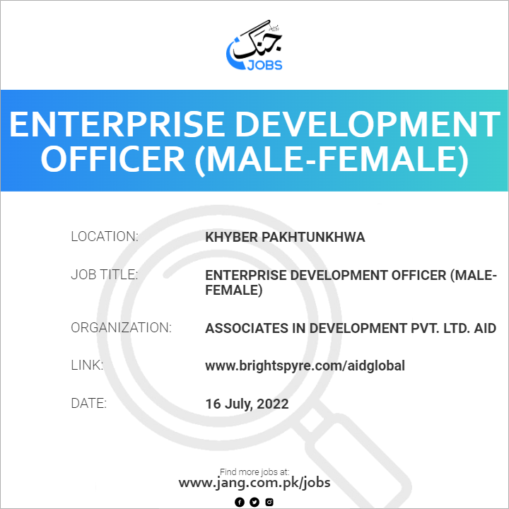 Enterprise Development Officer (Male-Female)