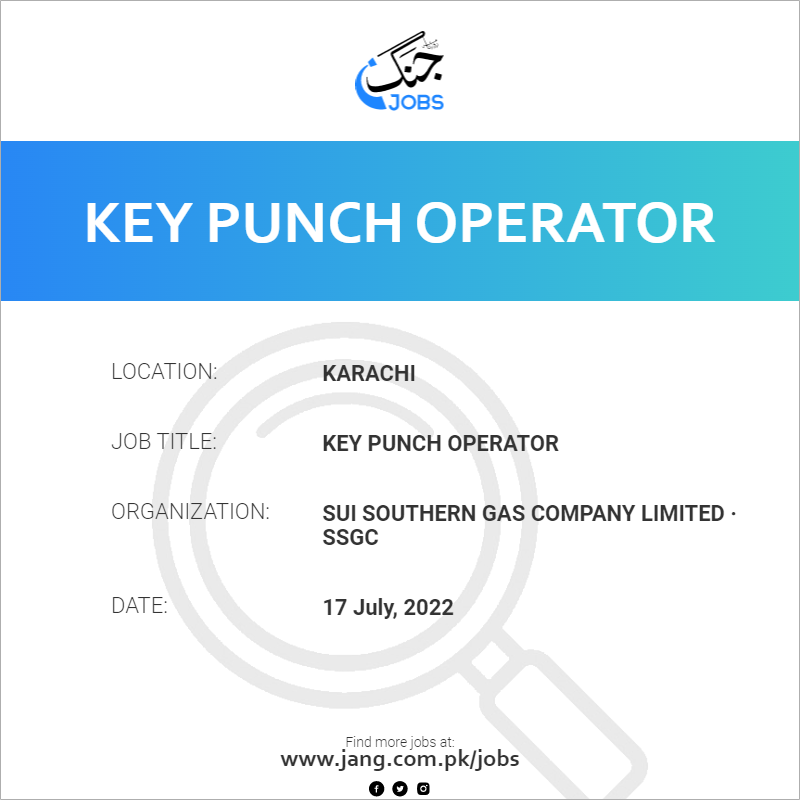 Key Punch Operator