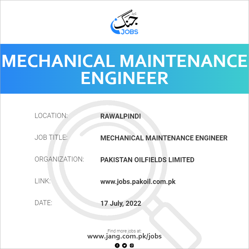 Mechanical Maintenance Engineer