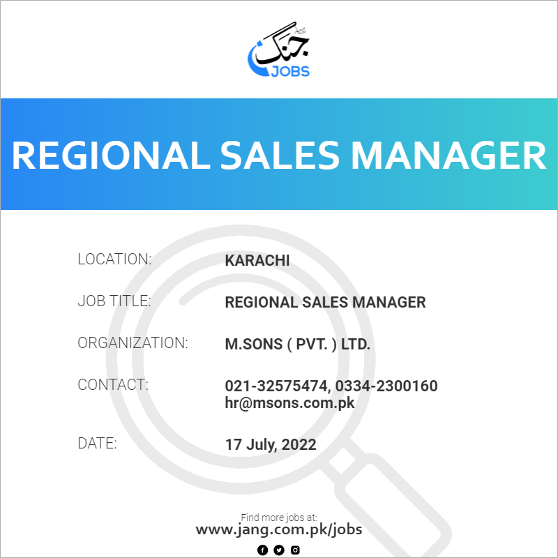 Regional Sales Manager