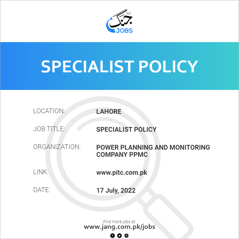 Specialist Policy