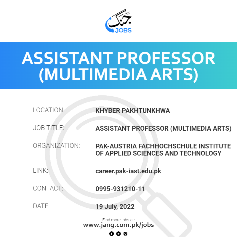 Assistant Professor (Multimedia Arts)