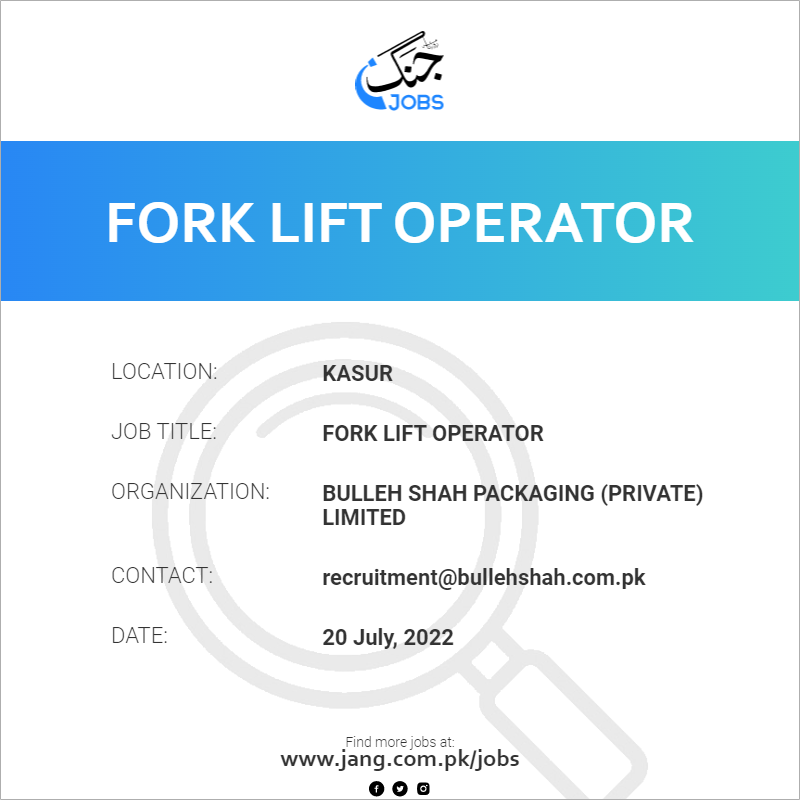 Fork Lift Operator