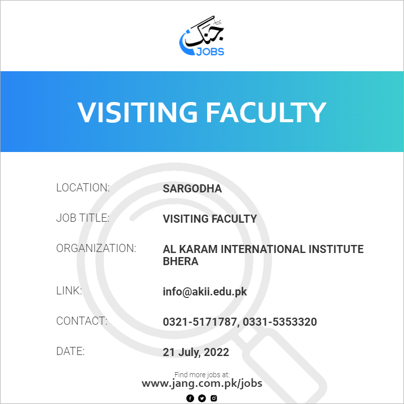 Visiting Faculty