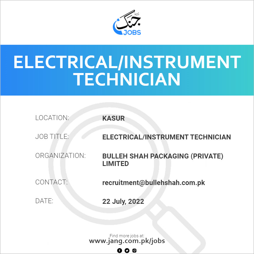 Electrical/Instrument Technician