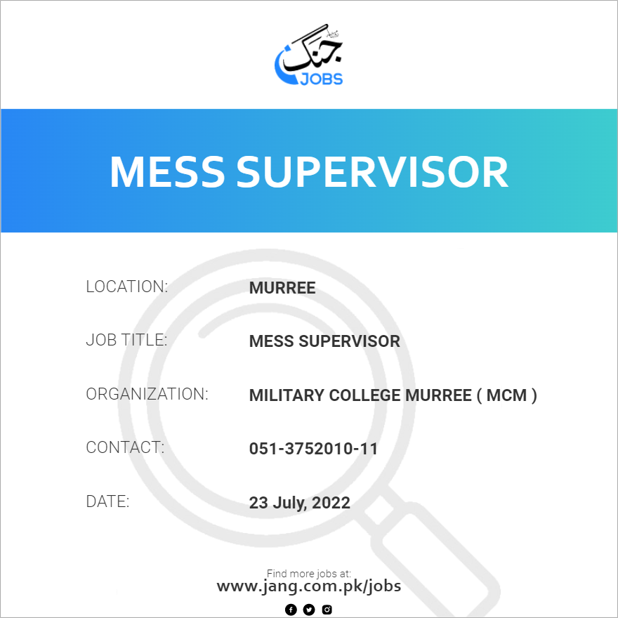 Mess Supervisor