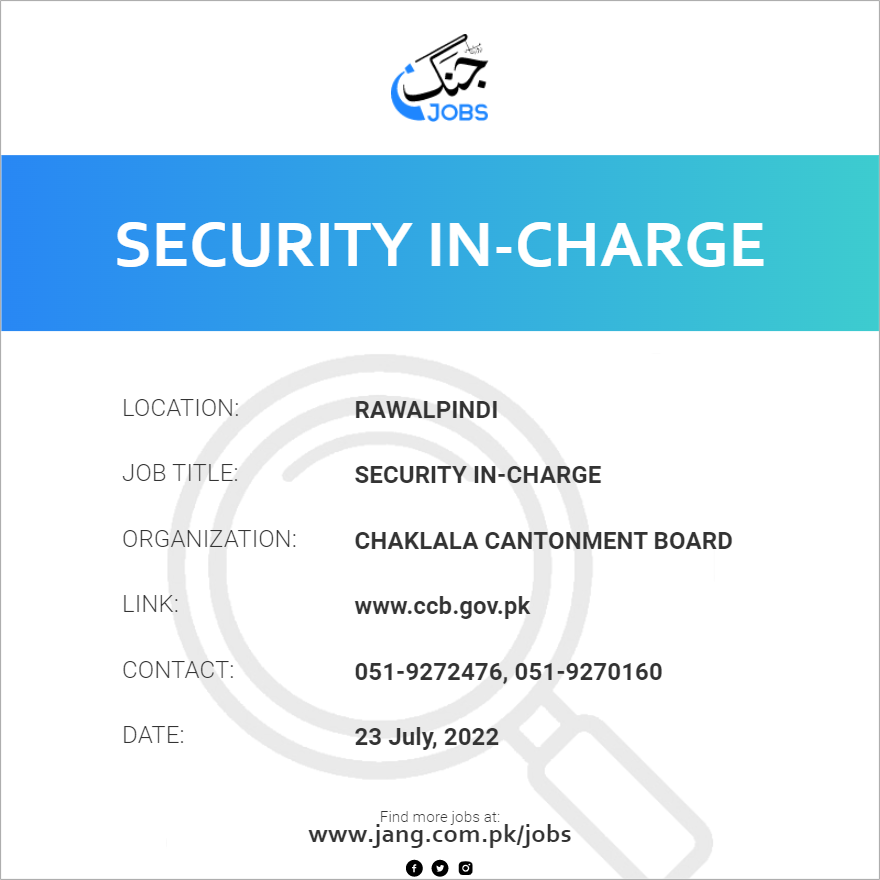 Security In-Charge