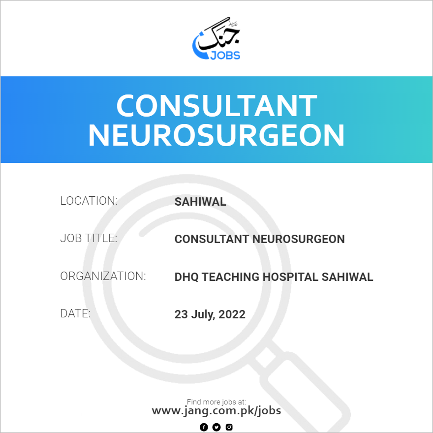 Consultant Neurosurgeon