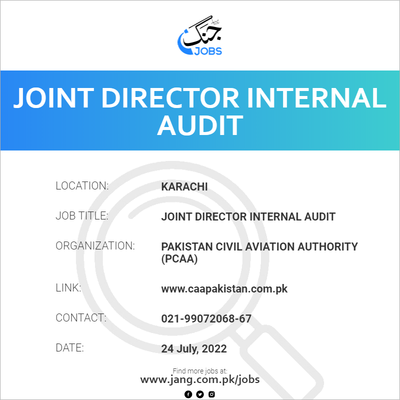 Joint Director Internal Audit