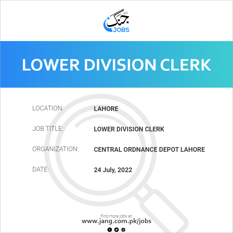 Lower Division Clerk