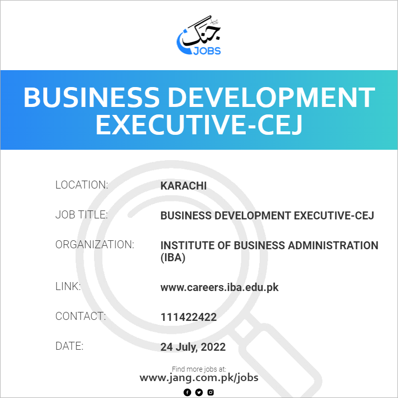 Business Development Executive-CEJ