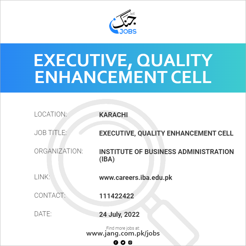 Quality Enhancement Cell Job Description